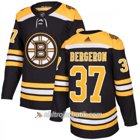 Män Ishockey Boston Bruins Tröja Patrice Bergeron 37 Adidas 2017-2018 Svart Authentic